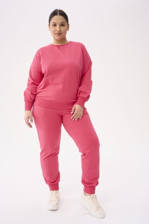 Spodnie Damskie Gaja Plus Size Koral