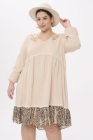 Sukienka Caran Plus Size Beż