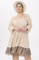 Sukienka Caran Plus Size Beż