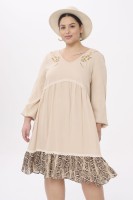 Sukienka Caran Plus Size Beż