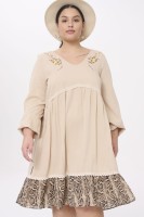 Sukienka Caran Plus Size Beż