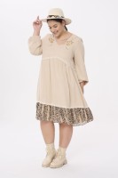 Sukienka Caran Plus Size Beż