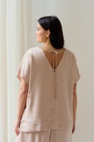 Bluzka Damska Cygaro Plus Size Świetlisty Beż