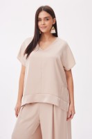Bluzka Damska Cygaro Plus Size Świetlisty Beż