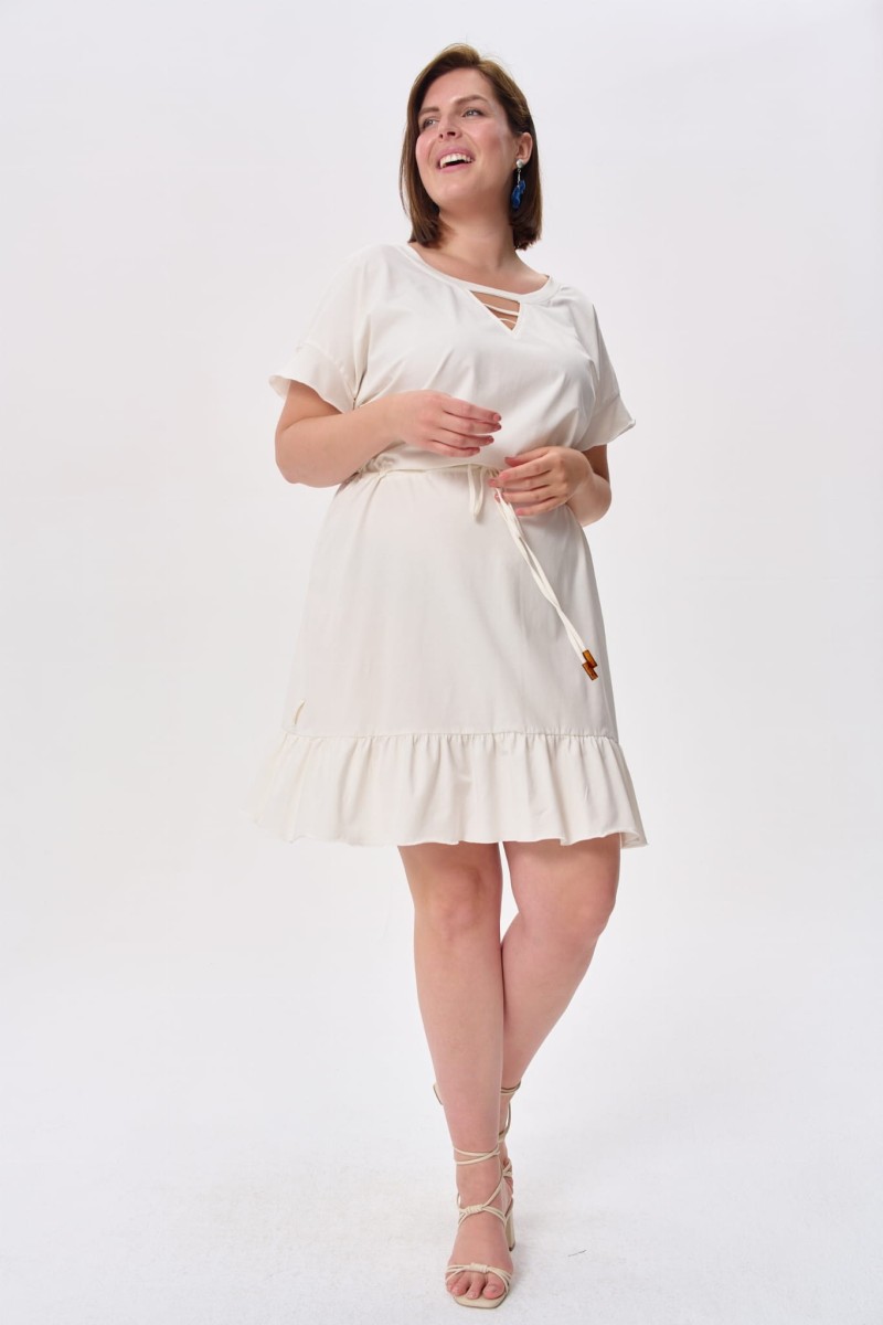 Sukienka Alicante Plus Size Ecru