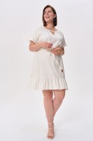 Sukienka Alicante Plus Size Ecru