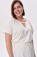 Sukienka Alicante Plus Size Ecru