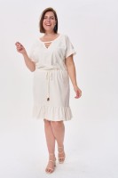 Sukienka Alicante Plus Size Ecru