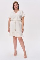 Sukienka Alicante Plus Size Ecru