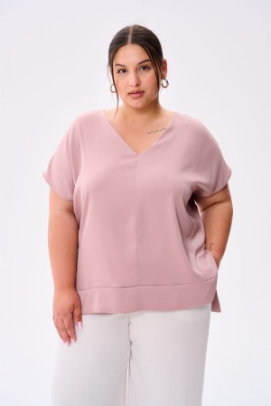Bluzka Damska Cygaro Plus Size Antyczny Róż