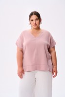 Bluzka Damska Cygaro Plus Size Antyczny Róż