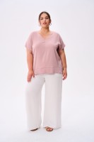 Bluzka Damska Cygaro Plus Size Antyczny Róż