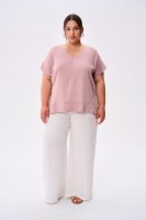 Bluzka Damska Cygaro Plus Size Antyczny Róż