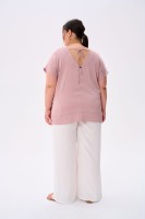 Bluzka Damska Cygaro Plus Size Antyczny Róż