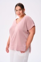 Bluzka Damska Cygaro Plus Size Antyczny Róż