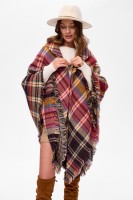 Ponczo Damskie AW24 #9 BS Krata