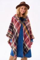 Ponczo Damskie AW24 #9 BS Krata