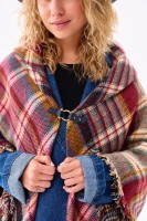 Ponczo Damskie AW24 #9 BS Krata