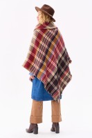 Ponczo Damskie AW24 #9 BS Krata