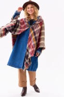 Ponczo Damskie AW24 #9 BS Krata