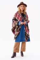 Ponczo Damskie AW24 #9 BS Krata