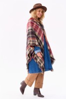 Ponczo Damskie AW24 #9 BS Krata