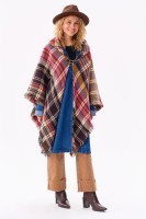 Ponczo Damskie AW24 #9 BS Krata
