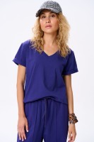 T-shirt Damski Mango BS Atrament