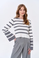 Sweter Damski Taya Ecru / Grey