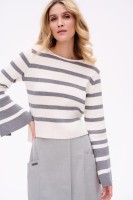 Sweter Damski Taya Ecru / Grey