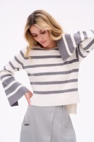Sweter Damski Taya Ecru / Grey