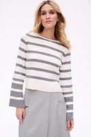Sweter Damski Taya Ecru / Grey