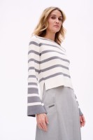 Sweter Damski Taya Ecru / Grey