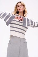 Sweter Damski Taya Ecru / Grey