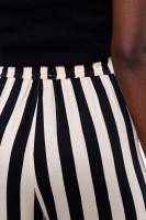 Spodnie Damskie Elwira Stripes Black / Pannacotta